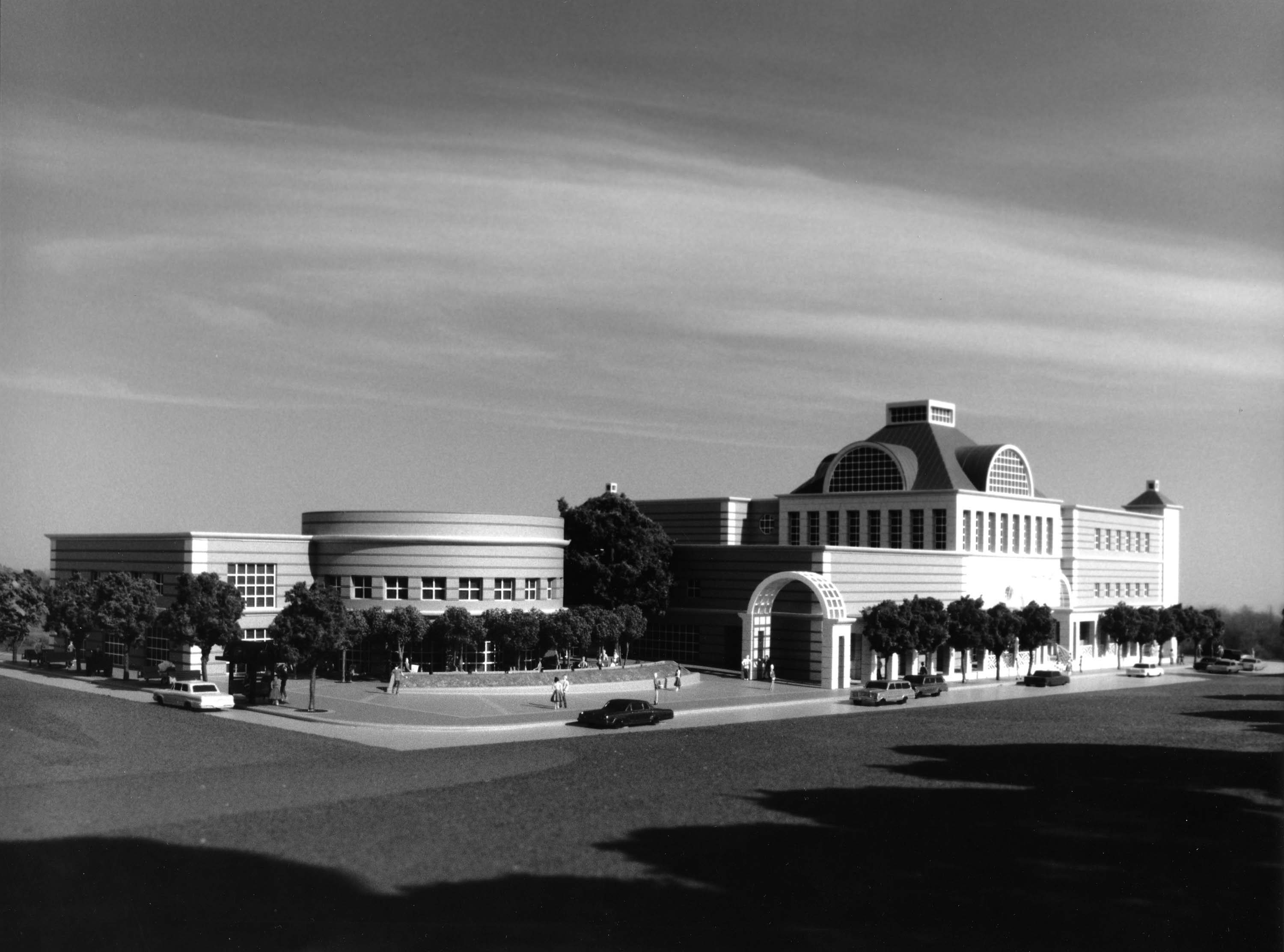 Proposed exterior view of new building