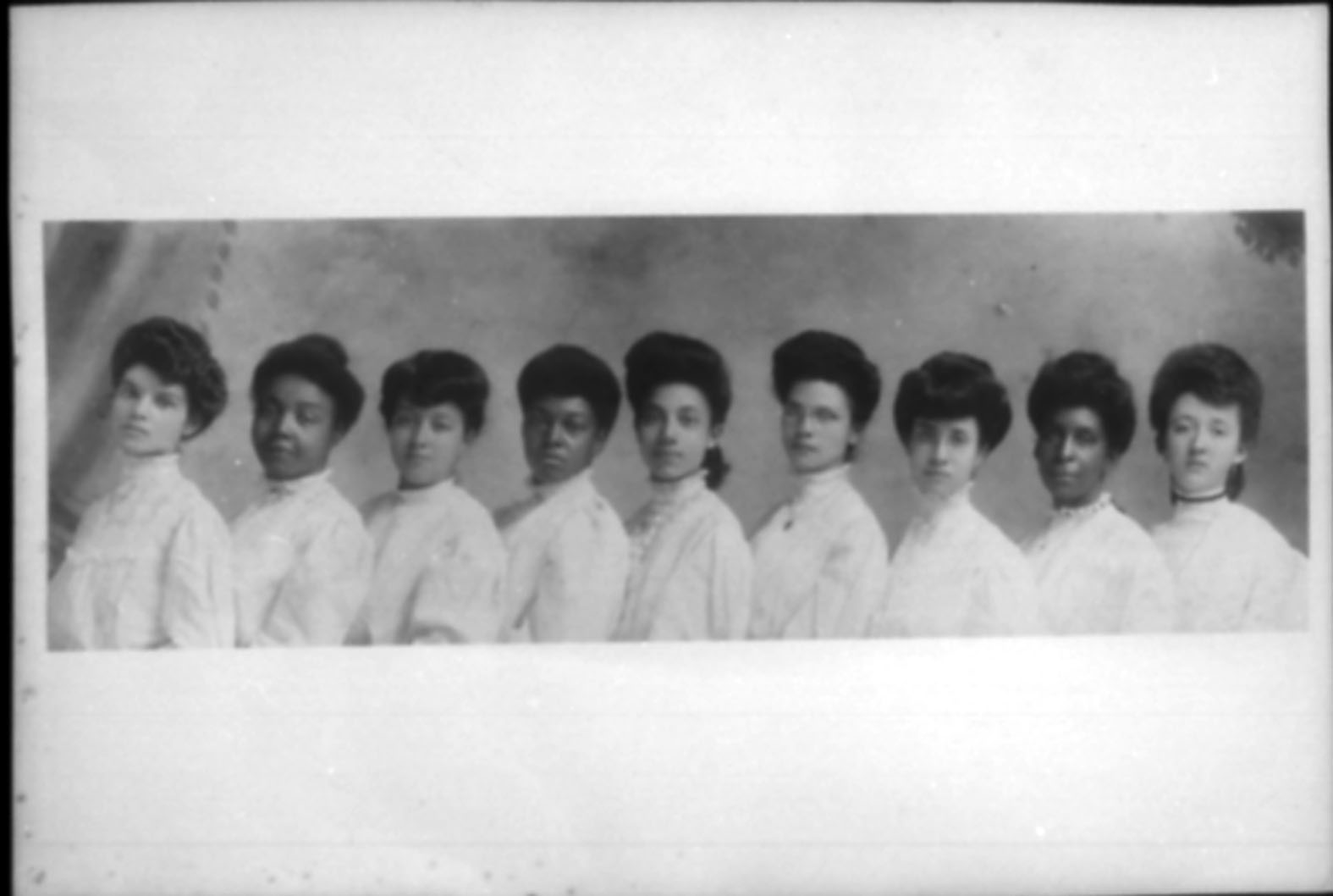 This photograph of the Friday Evening Social Club was taken about 1907. The members were schoolteachers at the Myers Street School. LAURA M. BOOTON