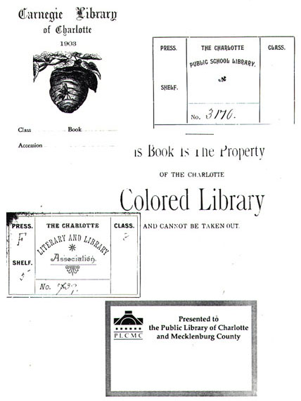 Bookplates used by the library over the past 100 years.
