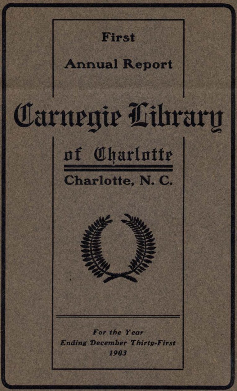 1903 Carnegie Library Report