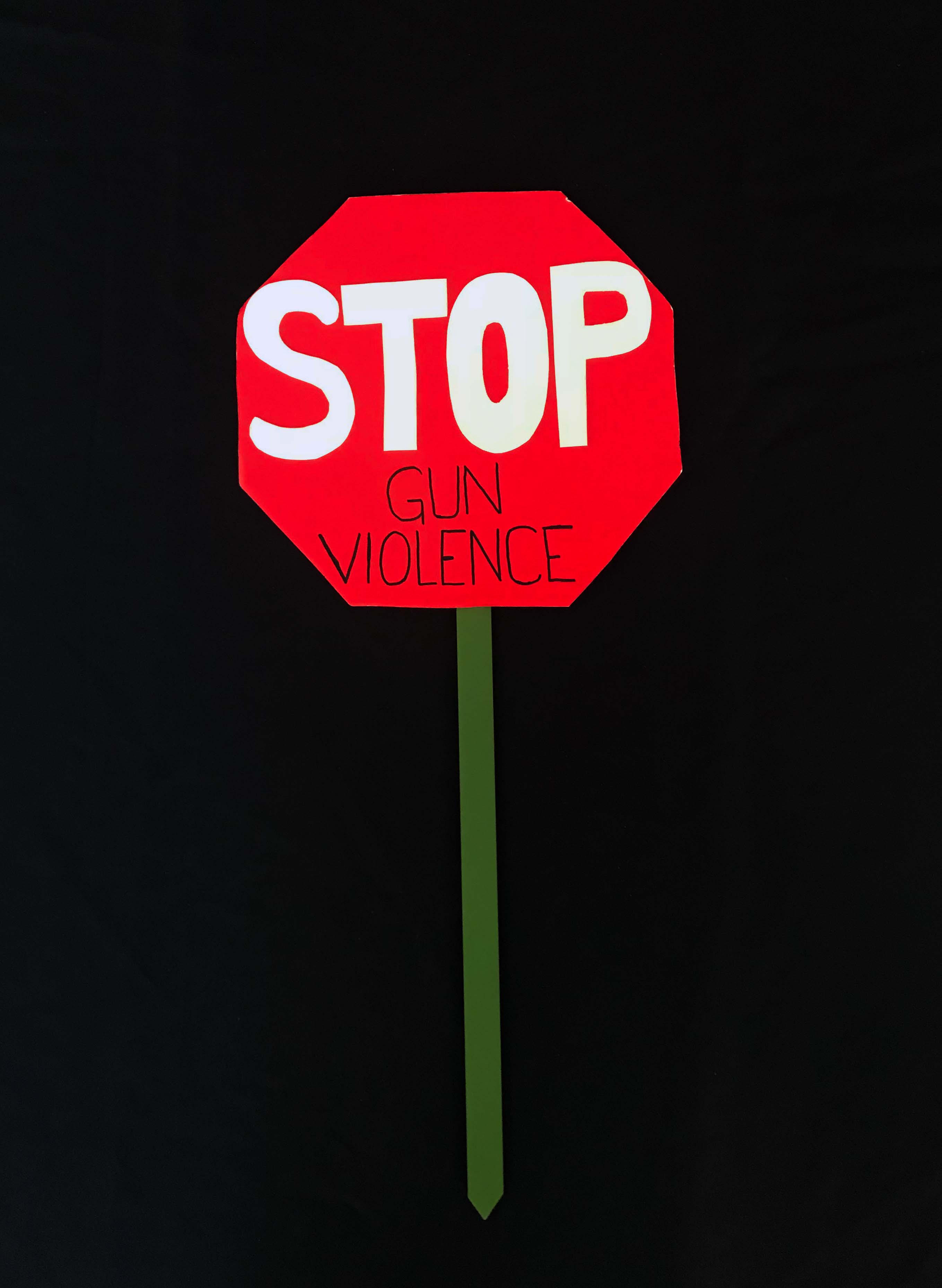 Charlotte March for Our Lives, 2018. Sign reads: "Stop gun violence."