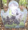 Damaged headstone