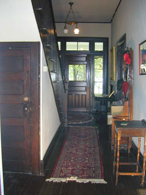 Hallway, looking back to entry