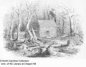 Early settler's log house