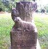 Headstone with lamb