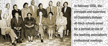 Principals and supervisor of all 13 all-black schools at a 1956 teaching association's professional meeting.