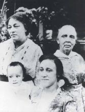 Four generations. Baby James H. Smith with his mother, McKnight Smith, grandmother Agnes S. McKnight and great-grandmother Mary Schenck, 1915. THELMA M. COLSTON.