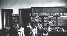 The library at Morgan School in the Cherry Community, c. 1925. PLCMC.