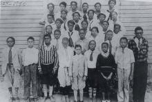 The fifth grade class, Alexander Street School, May 1930. The school was located on the corner of Alexander and 12th streets. LAURA SPEARS MALONE