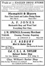 Advertisements for black-owned businesses, 1915. From: Colored Charlotte, courtesy of QUEENS COLLEGE LIBRARY.