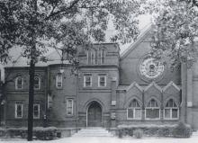 Charlotte's first black Baptist church was organized by former slaves in June, 1867. This sanctuary, at 1020 South Church Street, was dedicated in September, 1911, and demolished in 1977. CHARLOTTE OBSERVER LIBRARY.