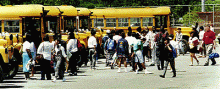 School Buses at West Charlotte High