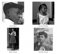 Gus Roberts, Girvaud Roberts, Delois Huntley, Dorothy Counts