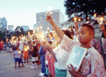 "Light for Justice" candlelight vigil at Marshall Park