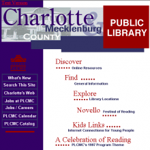 The Library's home page, 1997