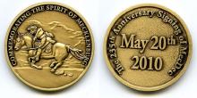 Coin to celebrate the unveiling of the Capt. James Jack statue, 2010.