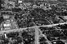 Independence Boulevard cuts through the city