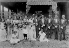 The wedding of Laura Spears and William Malone, September 15, 1934. LAURA SPEARS MALONE.