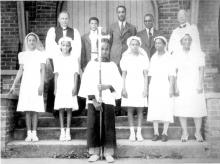 Confirmation services, 1940, St. Michael and All Angels Protestant Episcopal Church. ANITA BALDWIN.