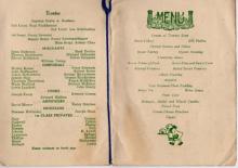 Company C, 59th Infantry Christmas dinner menu 1917