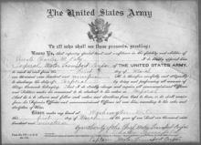Promotion certificate for Corporal Charles M. Paty