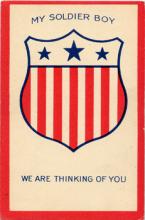 US Shield on Postcard
