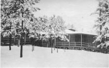 Winter scene, Camp Greene