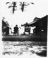 Black soldiers and visitors, Camp Greene, NC