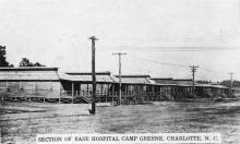 Section of Base Hospital, Camp Greene, Charlotte, NC