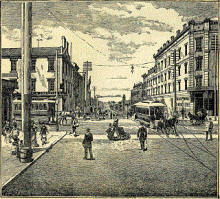 Trade Street, east from Independence Square