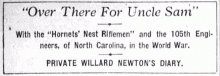 An installment of Newton's diary as it originally appeared in the newspaper