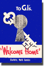 "Welcome Home" - booklet for WW II Veterans