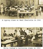 A 1941 typing class and a 1963 tailoring class