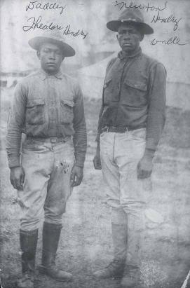 Brothers Theodore, left, and Newton Hendry served together in World War I. THEODORA HENDRY WASHINGTON.