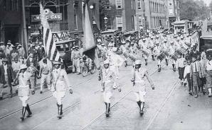 The Drum and Bugle Corps of the Colonel Charles Young Post No. 168 of the American Legion participated in parades up and down the east coast. ANNIE MAE DALE.