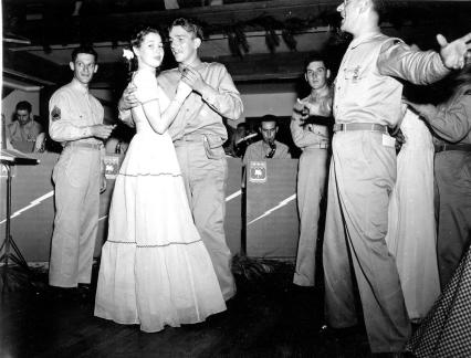 "Dance at Service Club #2, Camp Butner, N.C."