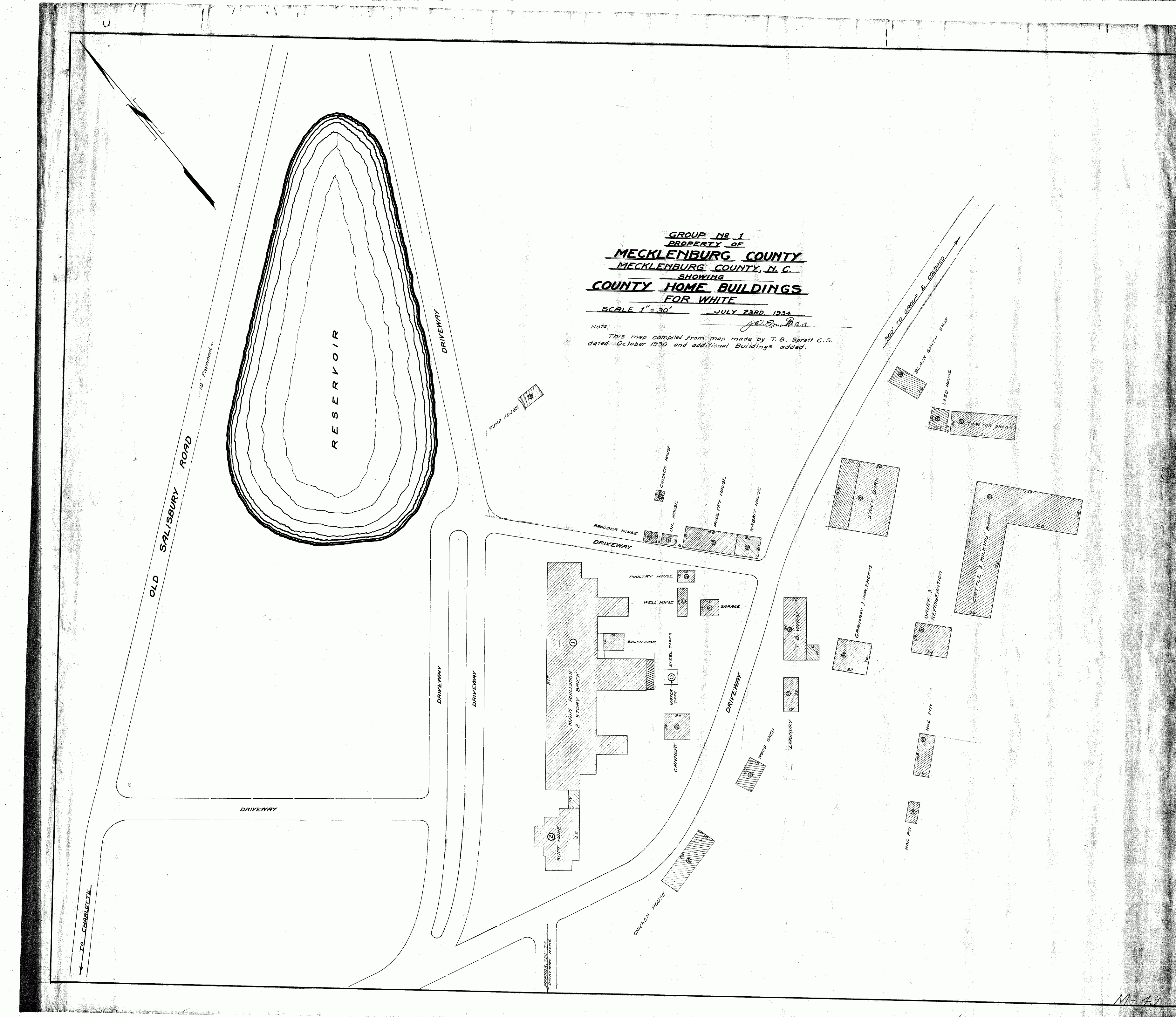 1930 Map of County Home site