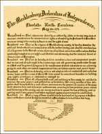 Modern replica of Mecklenburg Declaration
