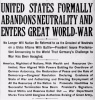 Headline, Charlotte Observer, April 7, 1917